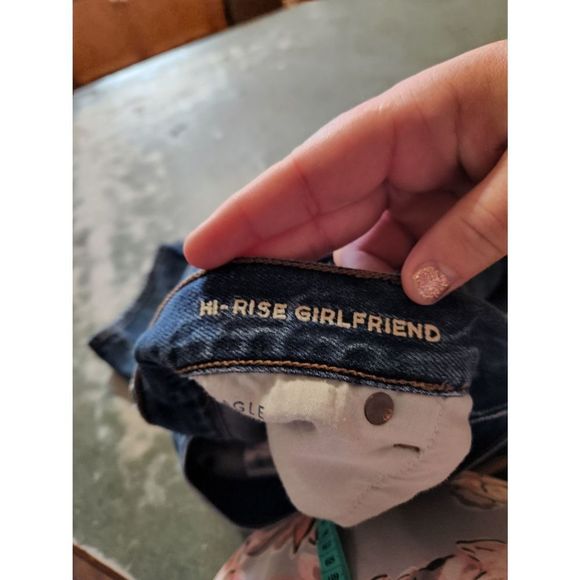 American Eagle high rise girlfriend jeans sz 18L - Picture 4 of 5